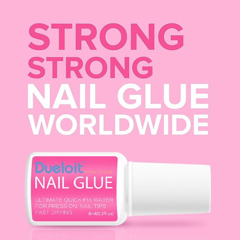 8ml Quick Dry Nail Polish Gel Glue with Nail File, 3 Counts, 2 Manicure Glue and 1 Nail Polishing File Strip, for Girls and Women, Fall Gift, Upside Down Nails, Christmas, Christmas Gift