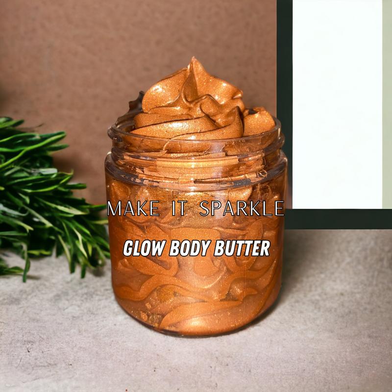 Shimmer body butter and glow oil for glowing, radiant, soft, dewy, bronzed skin Body Care Vanilla Moisturize Nourishing Cosmetic