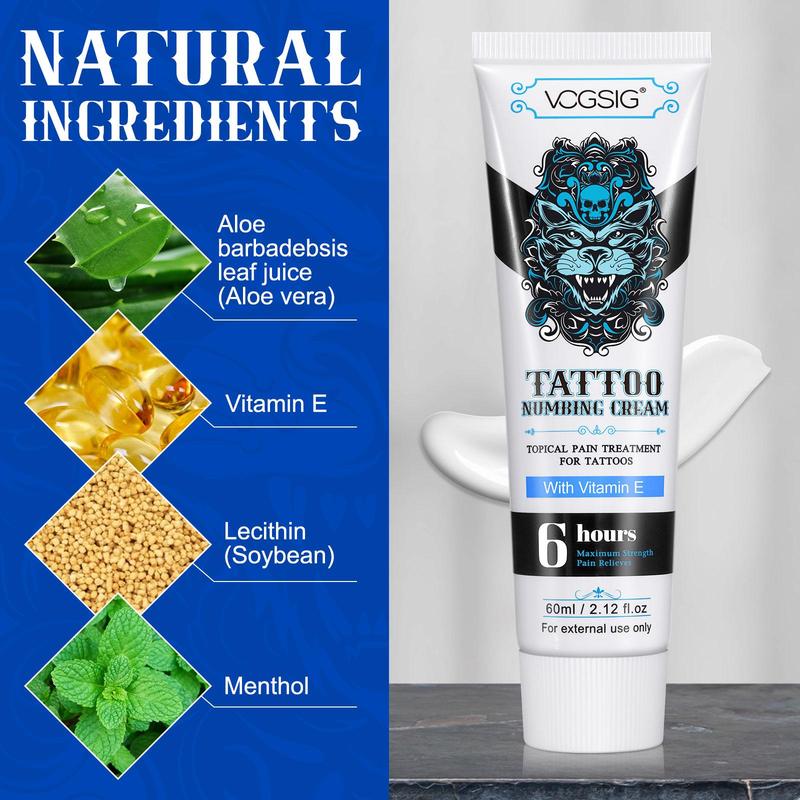 Tattoo Numbing Cream, Tattoo Aftercare Balm, Tattoo Care Cream, Moisturizing Tattoo Balm, Body Care Product for Men & Women