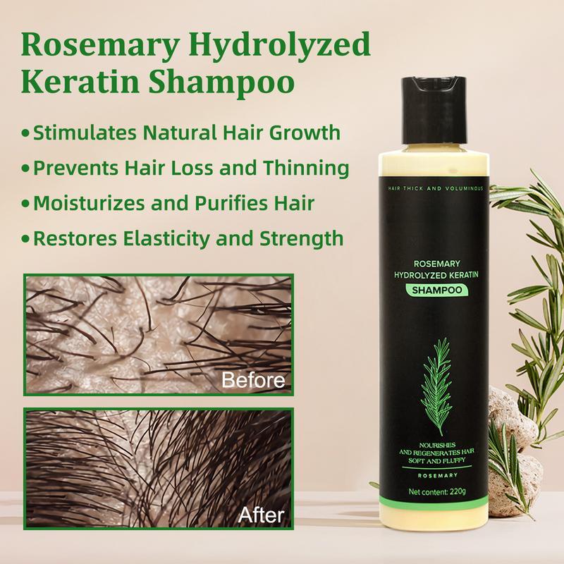 Rosemary Leaf Oil & Hydrolyzed Keratin Shampoo-Nourishes and Regenerates Hair-Soft and Fluffy for Men and Women Cleansing Conditioner,Haircare Nourishing onion shampoo hair growth