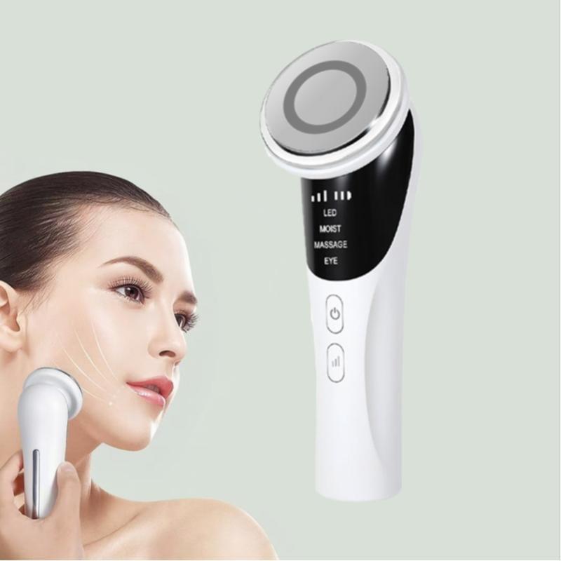 USB Rechargeable Facial Beauty Instrument, 1 Box 3 Modes Neck Face Skin Care Massager, Professional Facial Beauty Instrument for Women