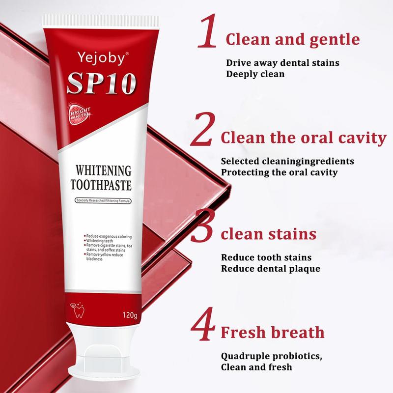 [+5$Get 2Pcs] SP-10 whitening Toothpaste, Super sp10 brightening Oral probiotic, sp 10 Bright White Toothpaste for Stain Removing, Fresh Breath & Teeth Health Whitening Solution Effect is better than SP-7 and SP-8,SP-6 SP-4 sp-6 sp8 sp6 sp4 SP-10