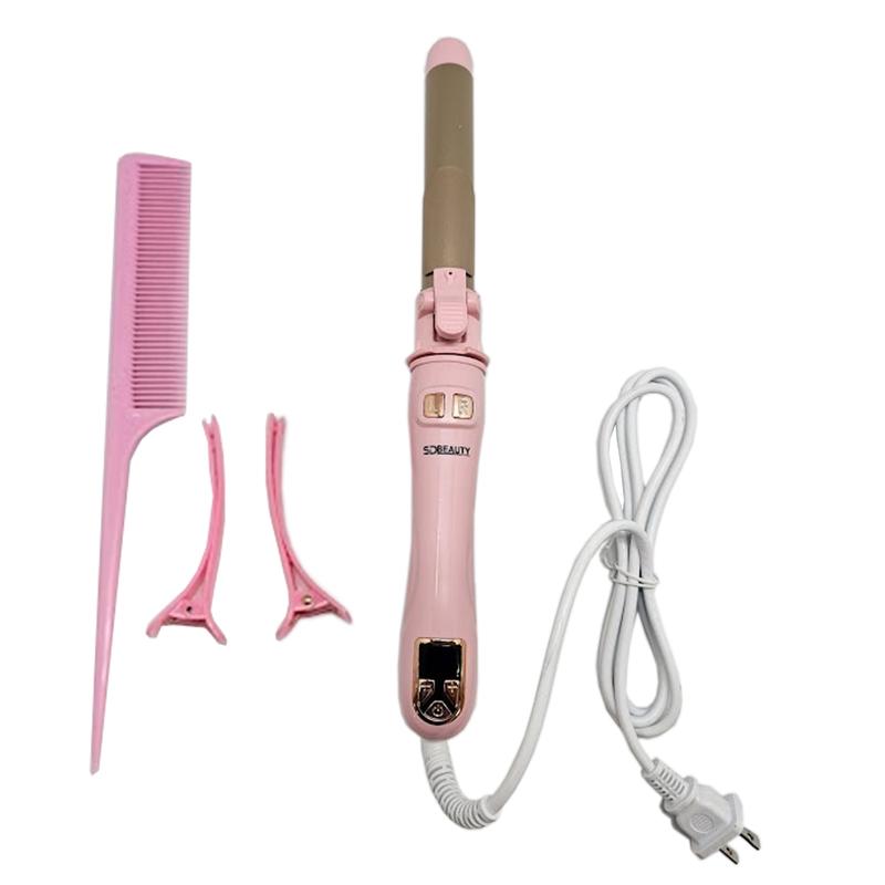 Rotating Curling Iron 1 Inch Automatic Professional Hair Curler for Beach Waves Auto Curling Wand.