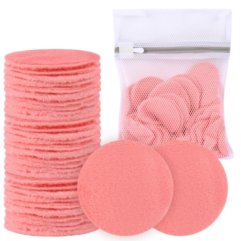 Reusable Microfiber Makeup Remover Mat, 30pcs set Face Ultra Soft Cleansing Mat with Laundry Bag, Washable Superfiber Makeup Remover Mat, Face Wash Tool for Women