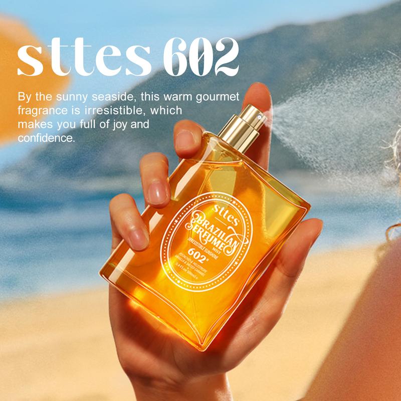 Sttes brazilian Perfume 602#（Irresistible Sunshine） - Eau De Perfume 100ml (3.4fl Oz)  vanilla Gourmet tune (Caramel vanilla flavor)