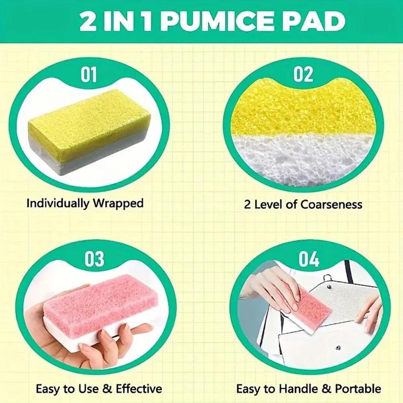 Double-sided Foot File, 7 Counts set Pumice Stone & Foam Side Foot Scrubber, Foot Dead Skin Remover, Pedicure Tool for Home & Spa Use