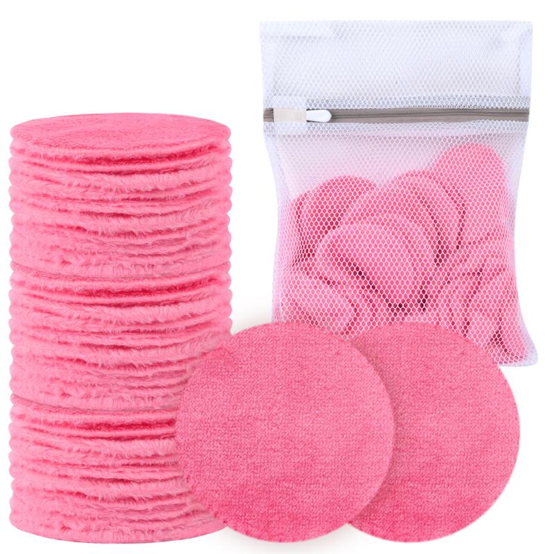 Reusable Microfiber Makeup Remover Mat, 30pcs set Face Ultra Soft Cleansing Mat with Laundry Bag, Washable Superfiber Makeup Remover Mat, Face Wash Tool for Women