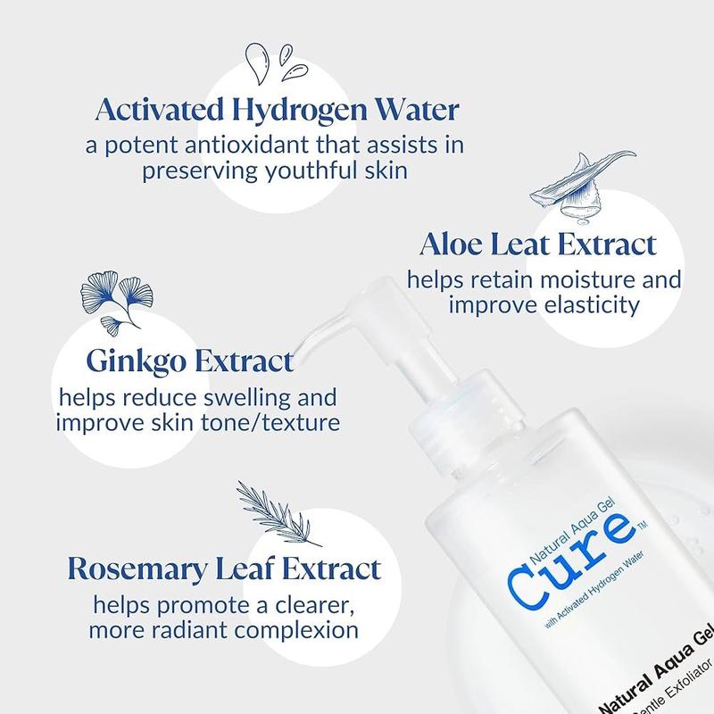 Cure Natural Aqua Exfoliating Gel for Gentle Skincare Comfort