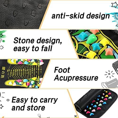 Foot Massage Mat Reflexology Walk Stone Road Foot Massage Acupoint Mat for Acupressure Relaxes  Body Care Massager Christmas Gift