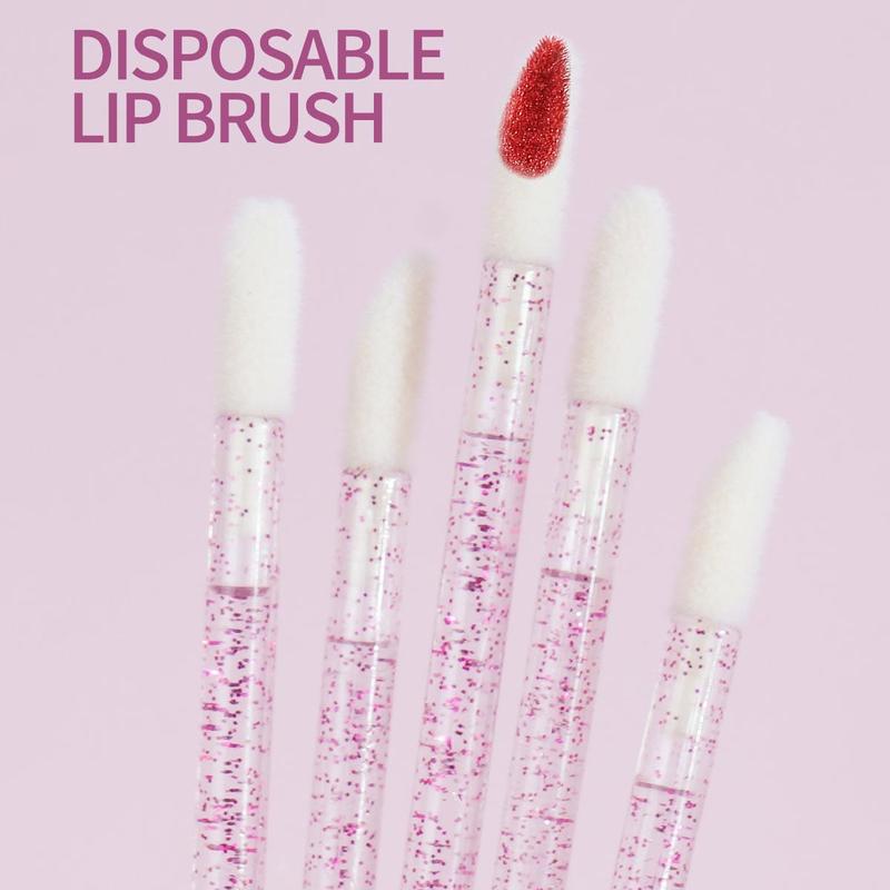 Travel Disposable Lip Brush, 20pcs Portable Travel Lipstick Applicator, Professional Makeup Tools for Women