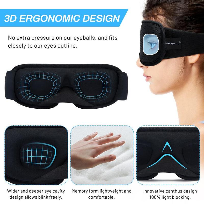 Comfort 3D Blackout Sleep Mask, Eye Mask for Sleeping, 3D Sleeping Mask for Women & Men, Comfortable & Breathable Contoured Sleep Mask, Eye Cover, Back To School Summer Must Haves, Fall Gift, Shop Tiktok Shop, Christmas Gift