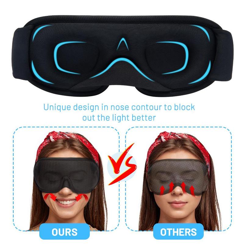 Comfort 3D Blackout Sleep Mask, Eye Mask for Sleeping, 3D Sleeping Mask for Women & Men, Comfortable & Breathable Contoured Sleep Mask, Eye Cover, Back To School Summer Must Haves, Fall Gift, Shop Tiktok Shop, Christmas Gift