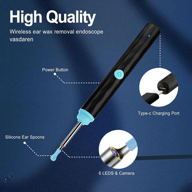 Intelligent Visual Ear Scoop, 1 Set Rechargeable Ear Cleaner with Camera, Safe & Easy Earwax Removal Tool for Home Use