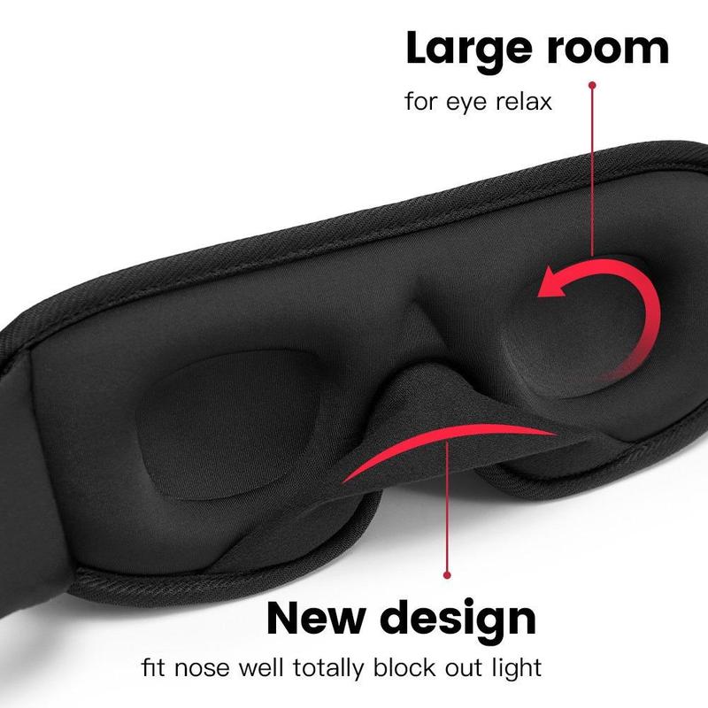 Comfort 3D Blackout Sleep Mask, Eye Mask for Sleeping, 3D Sleeping Mask for Women & Men, Comfortable & Breathable Contoured Sleep Mask, Eye Cover, Back To School Summer Must Haves, Fall Gift, Shop Tiktok Shop, Christmas Gift