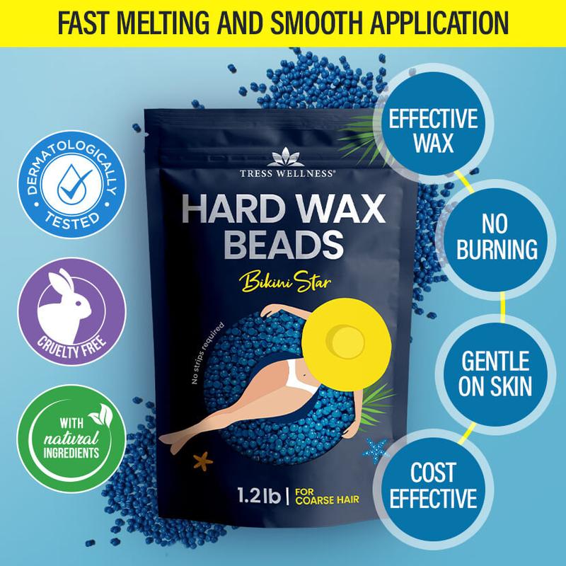 Wax Beads for Bikini & Brazilian Area Specially Formulated for Sensitive Areas | Waxing | Body Care | Bikini and Brazilian Waxing Hard Wax Beads | Hard Wax Beads for Waxing | Hair Removal