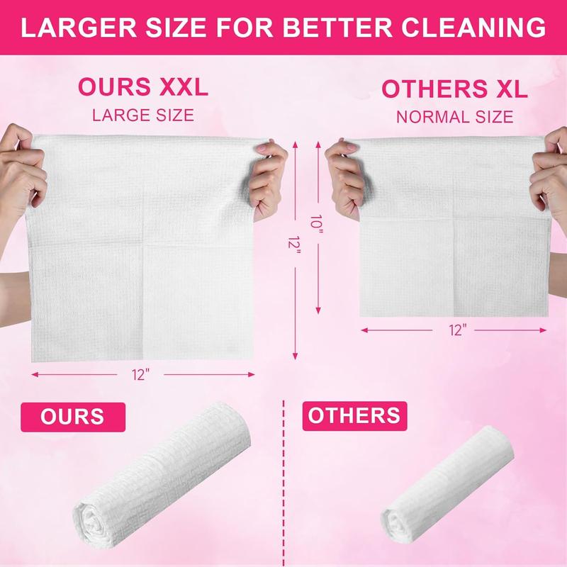 Rose-Packaged XXL 60-Count Disposable Makeup and Cleansing Towels