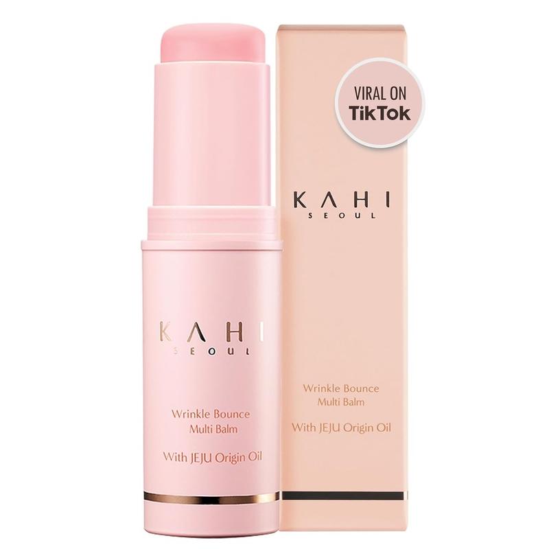 KAHI Wrinkle Bounce Multi Balm Facial Moisturizer | All-in-One Hydrating Lip Balm Eye Cream Neck Cream Make Up Base & Face Mist Moisture Balm Stick | Daily Face Moisturizer Stick (0.32 fl oz)