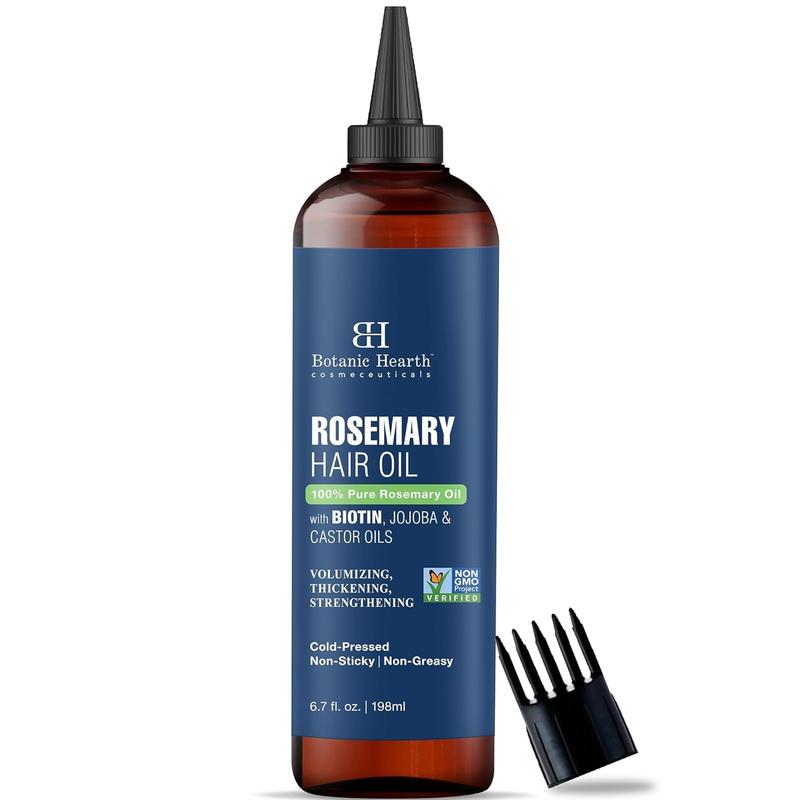 Botanic Hearth Pure Rosemary Oil For Hair Growth Infused With Biotin | Hair strengthening Treatment | Nourishing & Volumizing - Botanic Hearth