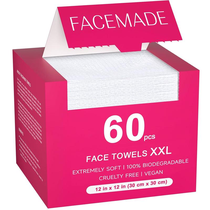 Rose-Packaged XXL 60-Count Disposable Makeup and Cleansing Towels