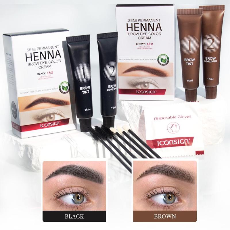 Eyebrow Dye Kit, 1 Box Long Lasting Waterproof Eyebrow Dye Kit, Natural Eyebrow Tinting Kit, Eye Brow Makeup Tool for Women