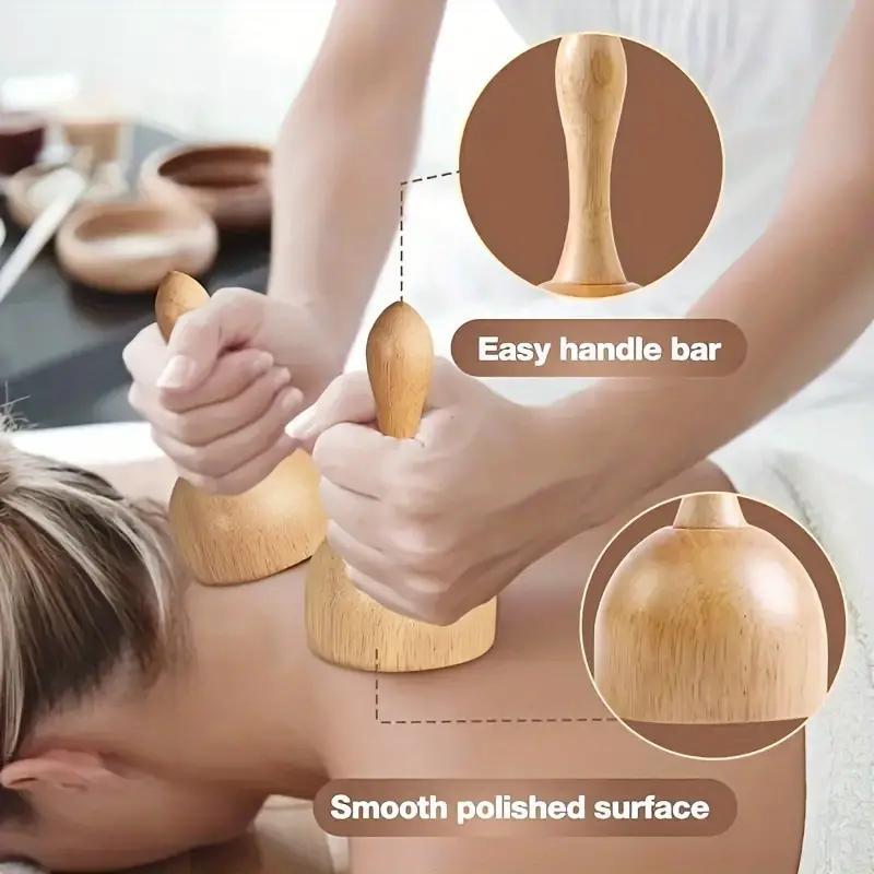 Wooden Massage Tool Set, 3 Counts set Manual Massager for Body Relaxation, Deep Tissue Massager for Abdomen, Legs, Back, Waist