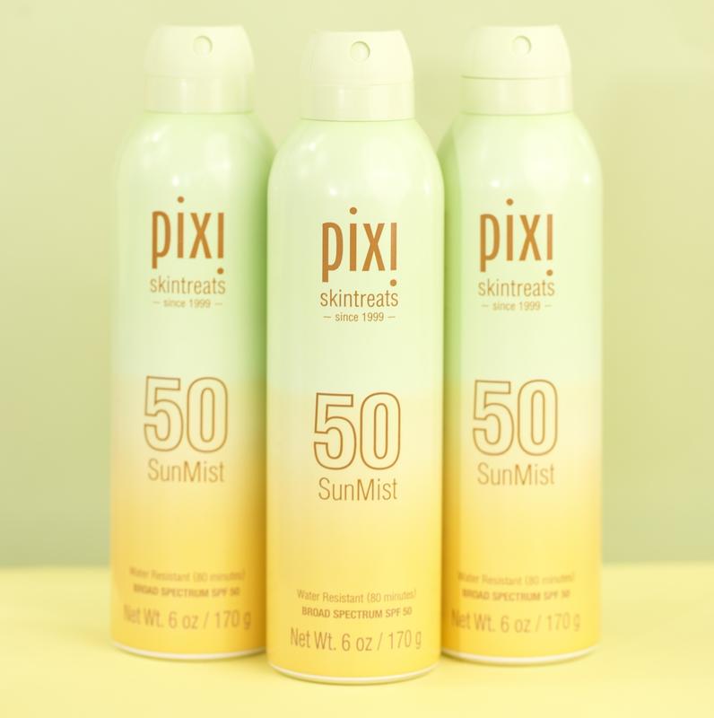 Pixi SunMist SPF 50 - Sunscreen & Sun Care Mist for Face & Body Skincare