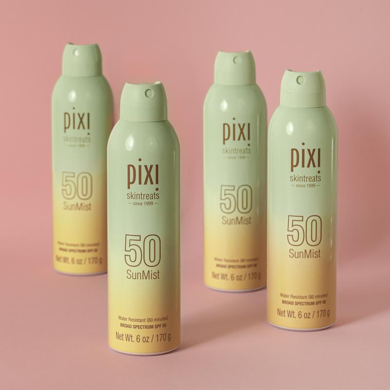 Pixi SunMist SPF 50 - Sunscreen & Sun Care Mist for Face & Body Skincare