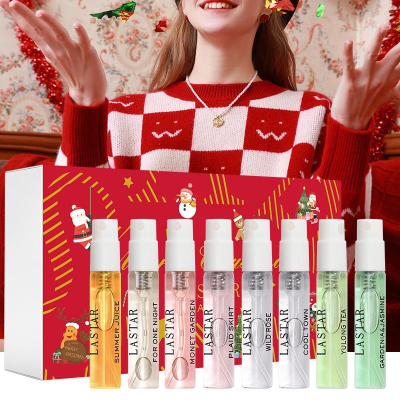 Christmas Ladies Eau De Toilette Spray 8pcs Set with Gift Box, 8 Counts set Perfume Sprays, Suitable for Elegant Ladies, Lasting and Charming Perfume -8 Kinds Of Natural Perfumes-perfect Choice for Gifts, Fall Gift, Gift Ideas for Women, Christmas Gift