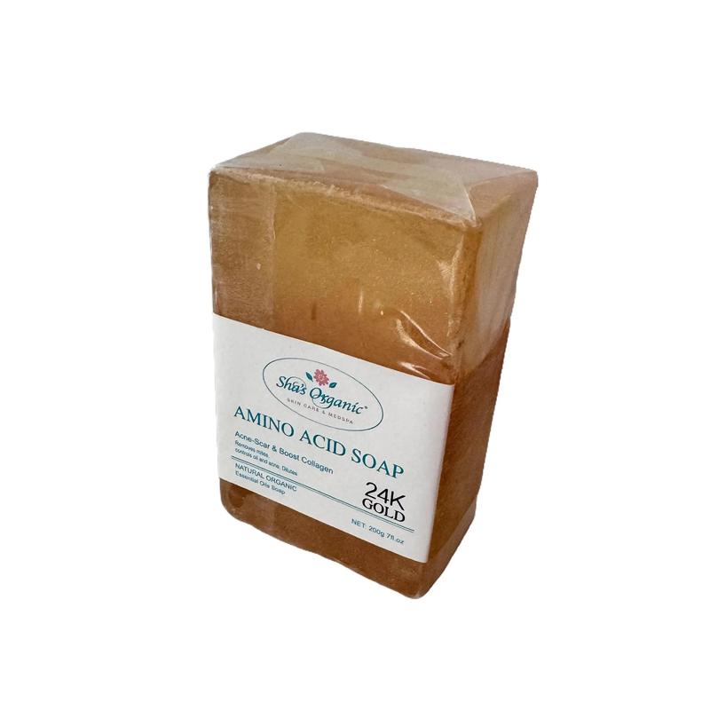 Sha's Organic Natural Amino Acid 24K Gold Soap Body Care Body Wash Nourishing Gentle Flawless Moisturizing