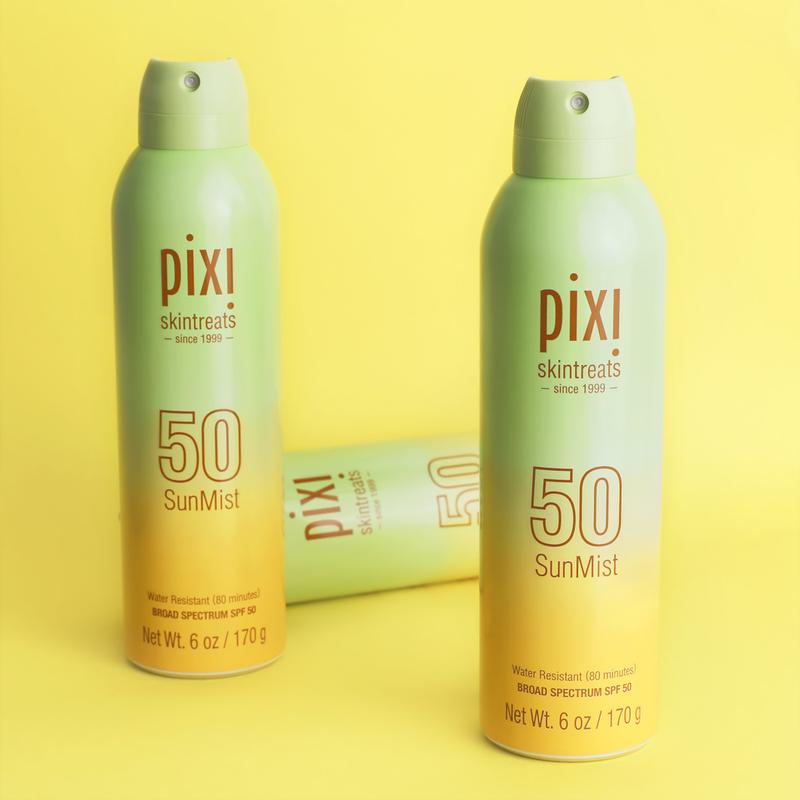 Pixi SunMist SPF 50 - Sunscreen & Sun Care Mist for Face & Body Skincare