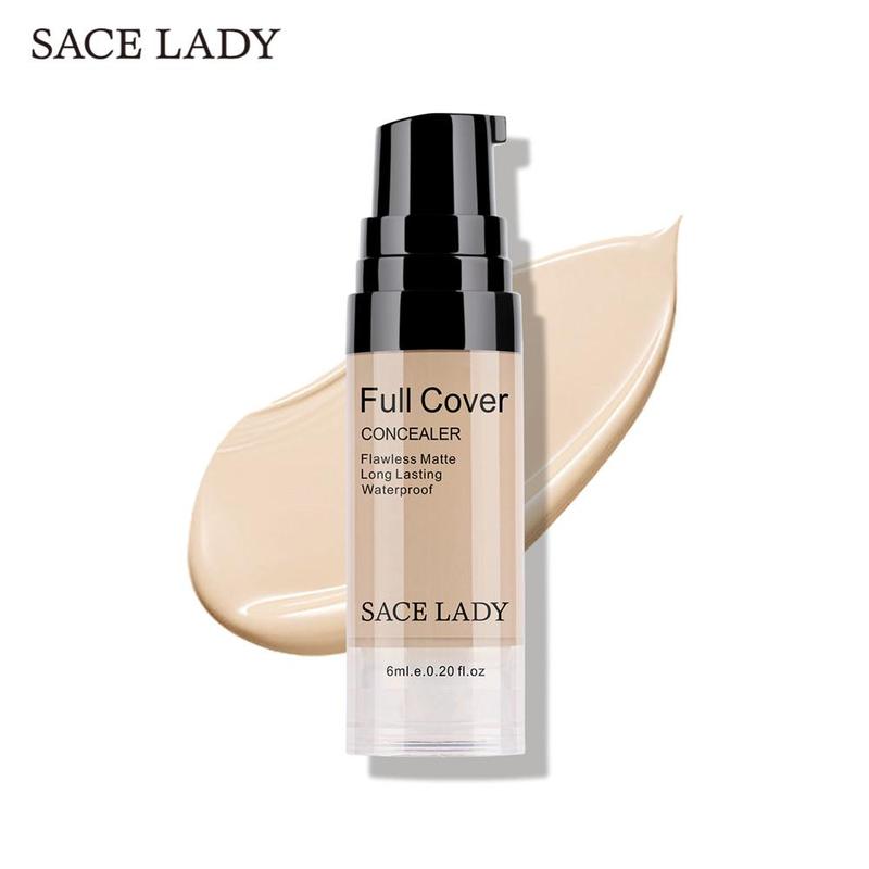 Sace Lady Long-lasting Matte Concealer, 1 Count Highly Concealer Liquid Foundation, Full Cover Flawless Makeup Cream, Pore Minimising Face Corrector