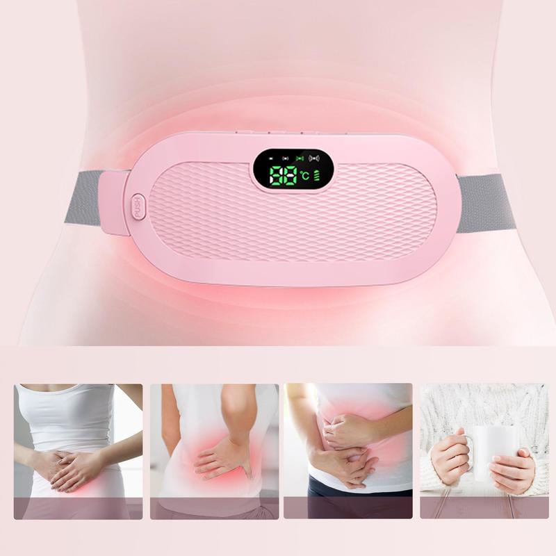 Portable Cordless Heating Pad, Electric Waist Belt Device, Multi-speed Adjustable Abdominal Heating Massager