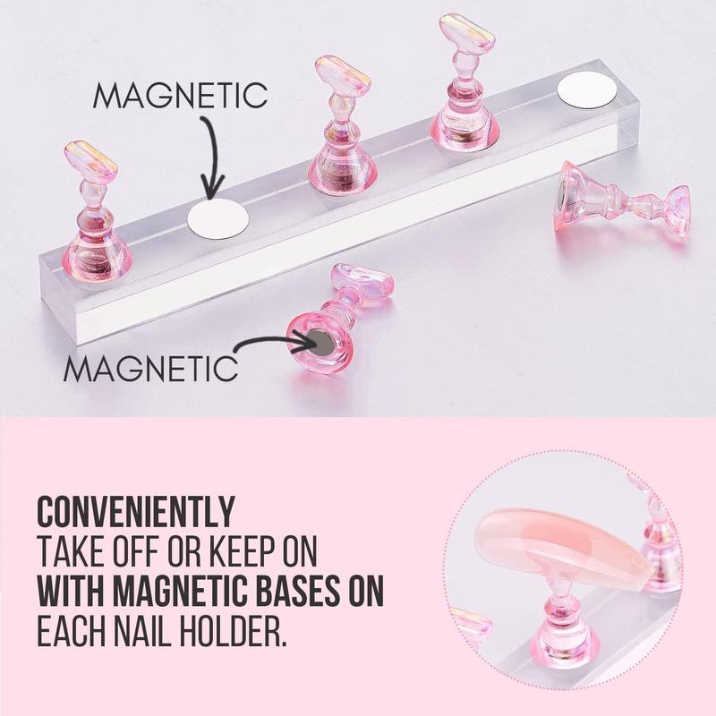 Makartt Magnetic Nail Stand - Press On Display and Painting Holder Nail Art Nail Care