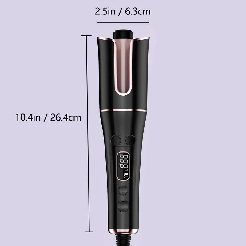 Automatic Hair Curler, 1 Count Auto Hair Curling Iron Wand with 4 Temperatures & 3 Timers & LCD Display, Professional Hair Styling Tool for Women