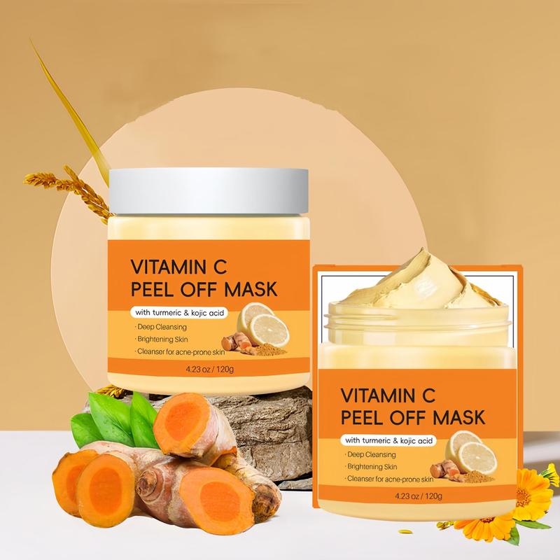 Vitamin C Face Mask With Turmeric& Kojic Acid For Dark Spots, Deep Cleaning Skin Facial Mask For Controlling Oil And Refining Pores For Women & Men, Skincare Products, Skincare Set