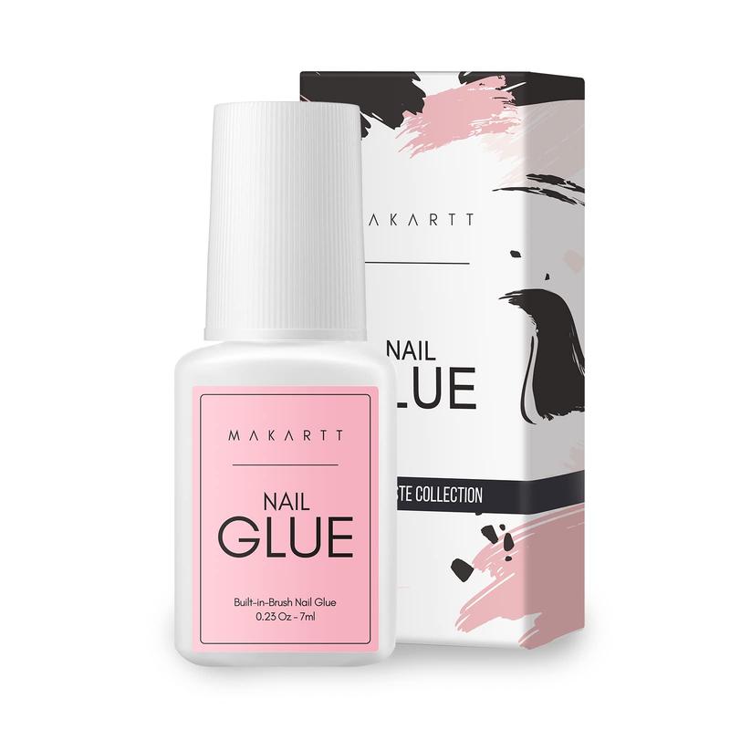 [EXTRA STRONG] Super Strong Nail Glue for Press On Nails, Beginner friendly,Acrylic Nails,Nail Tips, Fake Nails, Salon Quality Brush On Nail Glue Easy Application Durable & Long-Lasting Makartt Glue False Nails sallys nail glue Nail Art glue for Cosmetic