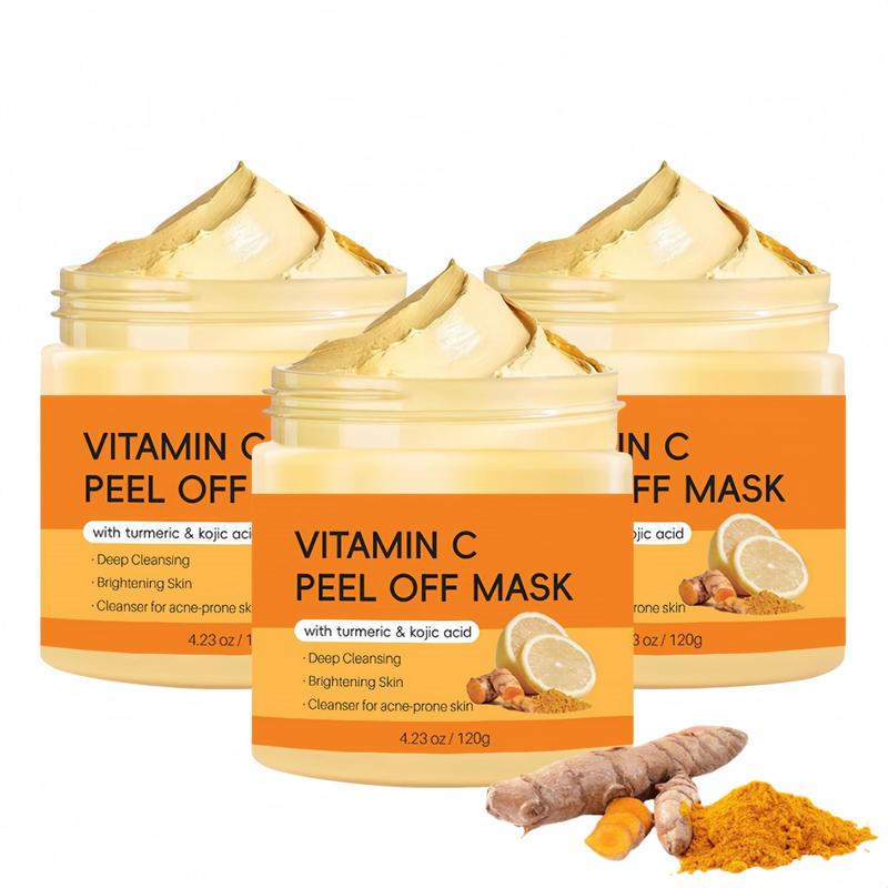 Vitamin C Face Mask With Turmeric& Kojic Acid For Dark Spots, Deep Cleaning Skin Facial Mask For Controlling Oil And Refining Pores For Women & Men, Skincare Products, Skincare Set