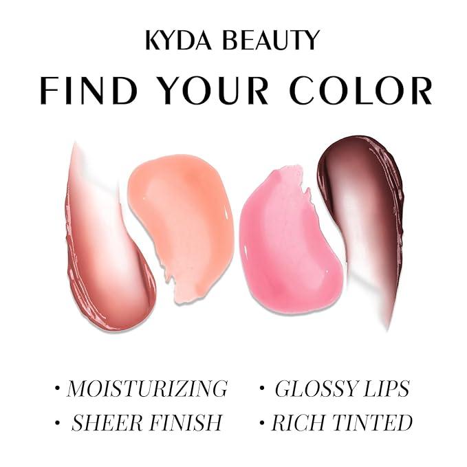 KYDA Tinted Lip Balm Sheer Formula Lip Balm,Natural Glossy Finish, Moisturizing Lip Care Balm for Dry Lips,magic lipstick lips Skincare Hydrate