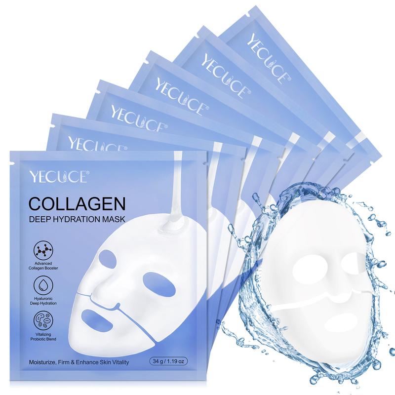 YECUCE  COLLAGEN DEEP HYDRATION MASK 34g 1.19oz 6pcs Skincare Skin Repair Comfort