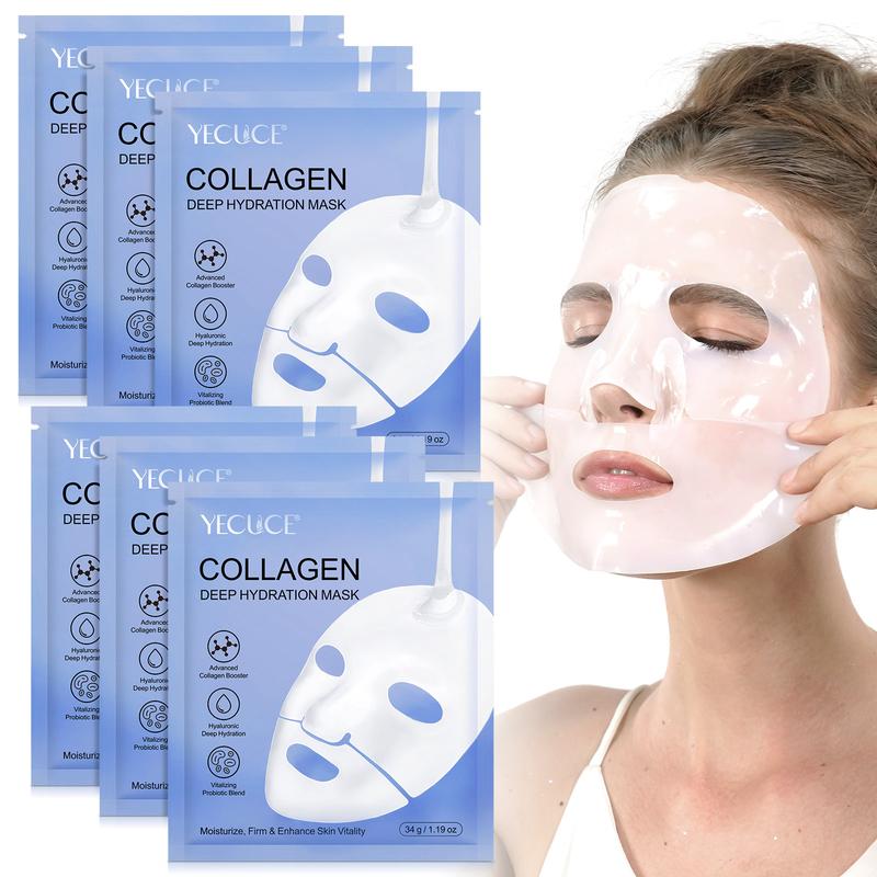 YECUCE  COLLAGEN DEEP HYDRATION MASK 34g 1.19oz 6pcs Skincare Skin Repair Comfort