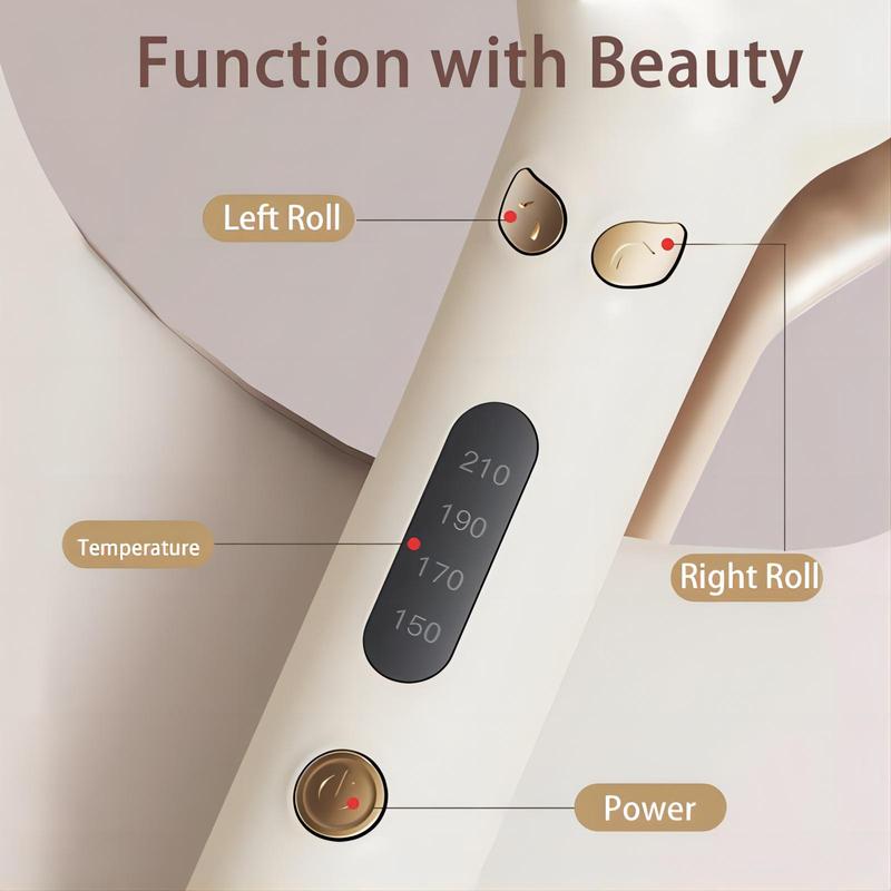 Automatic Hair Curling Iron 28mm Negative Ion Automatic Hair Hair Curl Wand 4 Modes Temperatures Curling Iron for Women Hair Styling Tools for Home Hair Curler