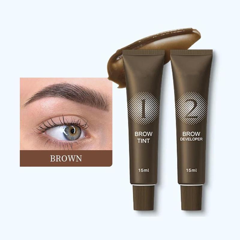 Eyebrow Dye Kit, 1 Box Long Lasting Waterproof Eyebrow Dye Kit, Natural Eyebrow Tinting Kit, Eye Brow Makeup Tool for Women