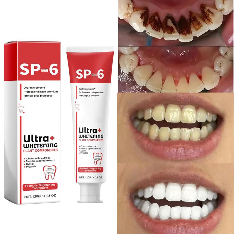 90% Choose SP6 Probiotics Ultra Whitening Toothpaste | Bright White & Fresh Breath | SP-6 Whitening Paste Oral