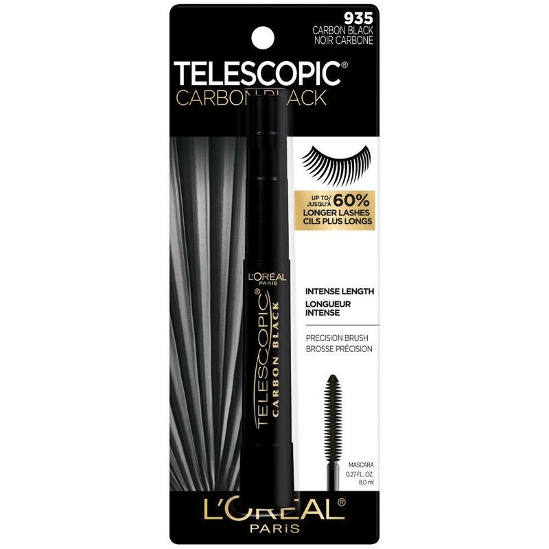 L'Oreal Paris Telescopic Original Lengthening Mascara, Carbon Black, 0.27 fl oz