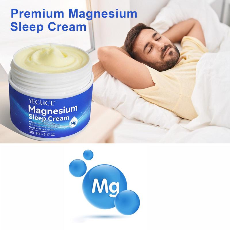 Magnesium Oil Sleep Cream & Spray Set, Moisturizing and Relaxing Body Care, Body Care Kit for Improving Sleep & Reducing Stress