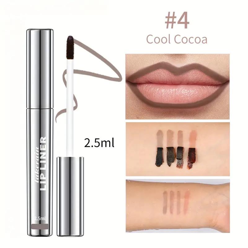 Peel Off Lip Liner -  Waterproof Matte Tattoo - Long-Lasting, Peel-Off Lip Gloss in 4 Colors | Sexy Red & Brown Shades for All Skin Types