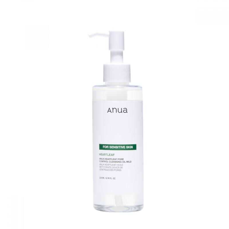 Anua - Heartleaf Pore Cleansing Oil Mild (200ml) Lightweight Makeup Remover, Facial Oil Cleanser, Fragrance Free, Gentle Moisturizer, Hydrating