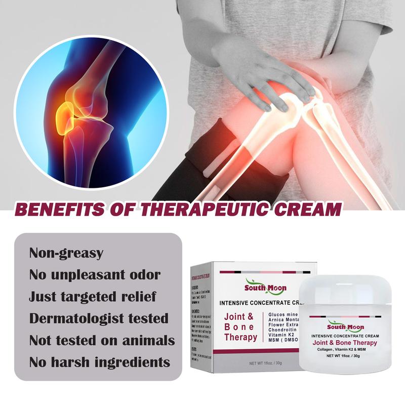 South Moon Joint & Bone Therapy Cream with Collagen, Intensive Concentrate for All Skin Types, Dual Pack (2 x 30g), Body Joint and Bone Care Formula