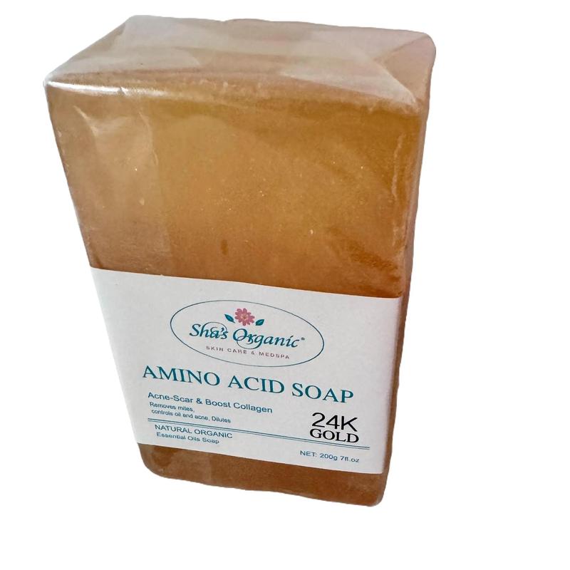 Sha's Organic Natural Amino Acid 24K Gold Soap Body Care Body Wash Nourishing Gentle Flawless Moisturizing