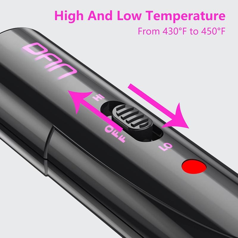 Dual  Ceramic Pressing Comb - 450F Fast Heating Mini Straightener for Lace Front Wigs and Black Women's Hair